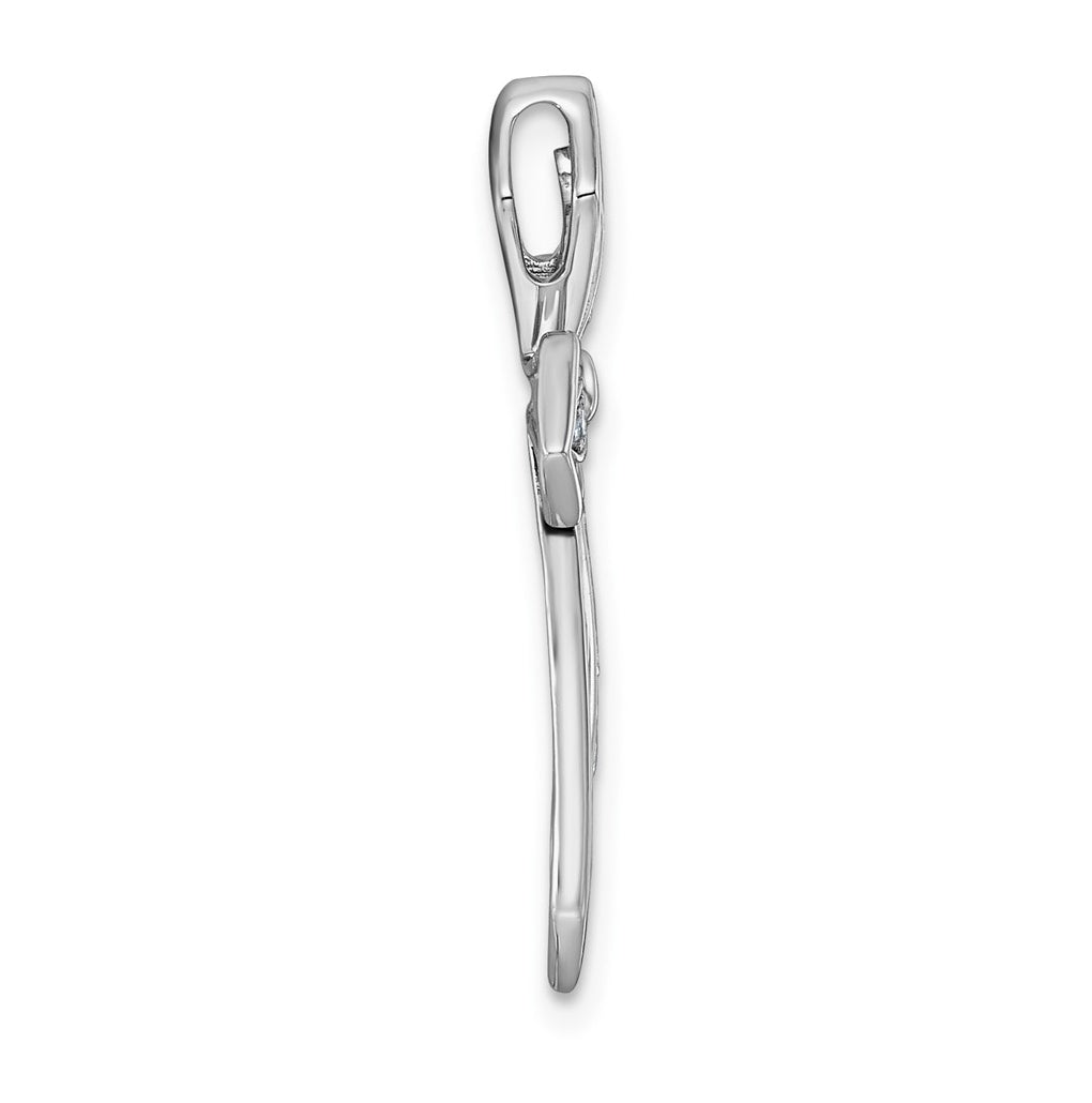 14k White Gold 1/6ct. Lab Grown Diamond VS/SI+ G+ Complete Cross Chain Slide – Elegant Jewelry Gift for Birthday, Anniversary, Engagement, Wedding