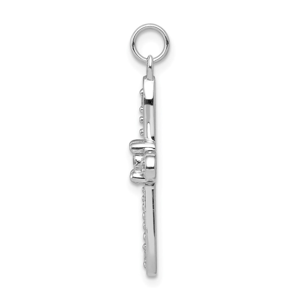 14k Rose Gold 1/6ct. Lab Grown Diamond VS/SI+ G+ Complete Cross Charm – Elegant Jewelry Gift for Birthday, Anniversary, Engagement, Wedding