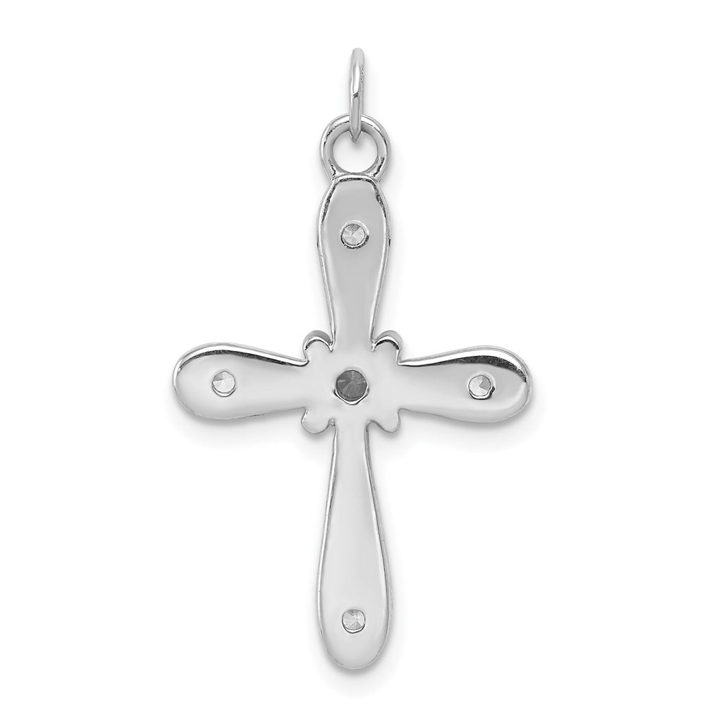 14k Rose Gold 1/6ct. Lab Grown Diamond VS/SI+ G+ Complete Cross Charm – Elegant Jewelry Gift for Birthday, Anniversary, Engagement, Wedding