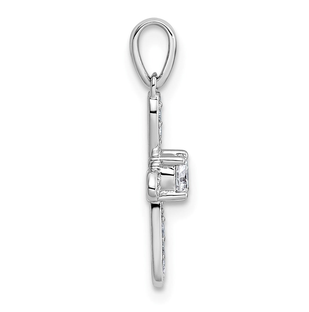 14k Rose Gold 1/6ct. Lab Grown Diamond VS/SI+ G+ Complete Cross Charm – Elegant Jewelry Gift for Birthday, Anniversary, Engagement, Wedding