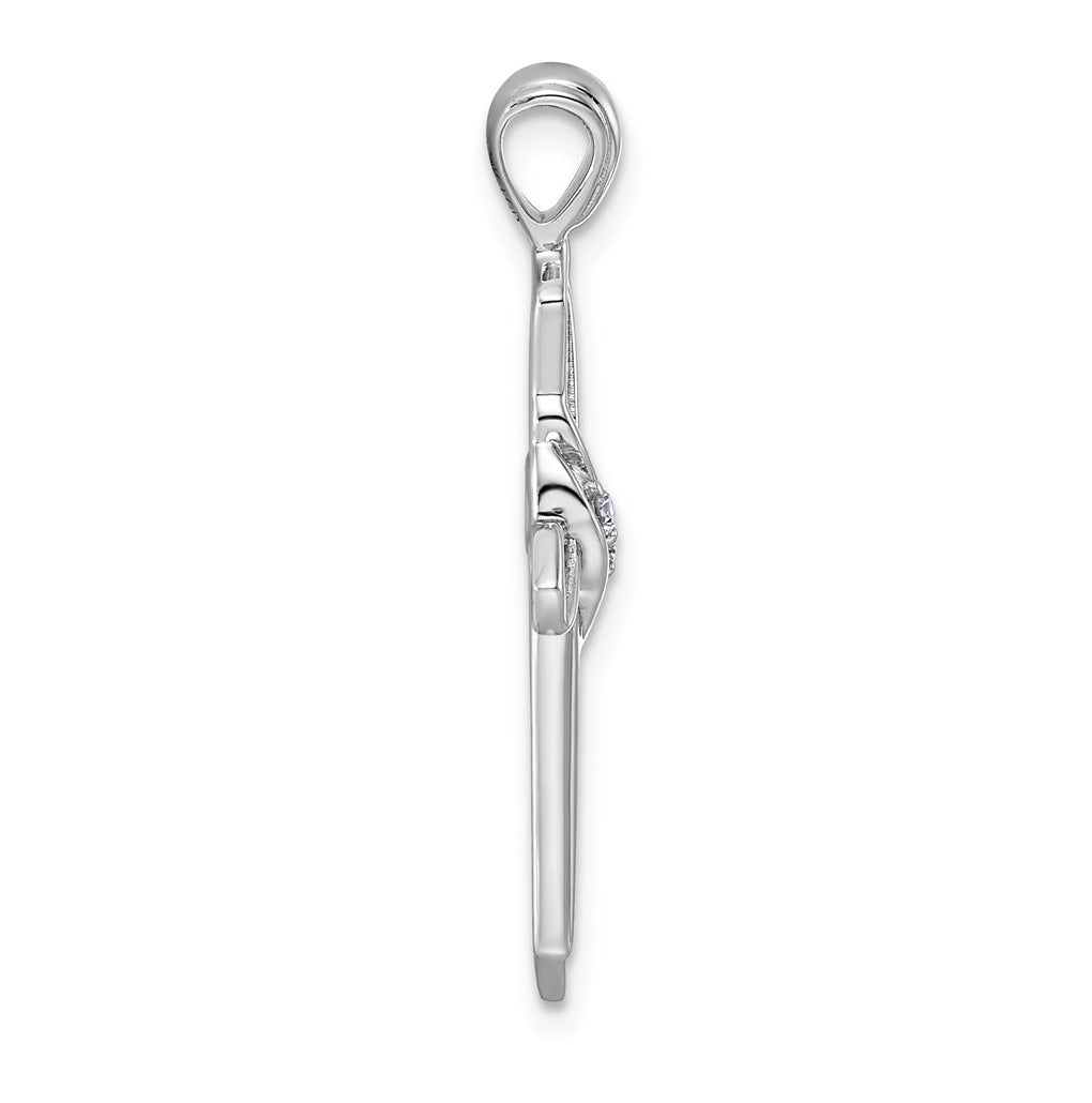 14k White Gold 1/20ct. Lab Grown Diamond VS/SI+ G+ Complete Cross Pendant – Elegant Jewelry Gift for Birthday, Anniversary, Engagement, Wedding