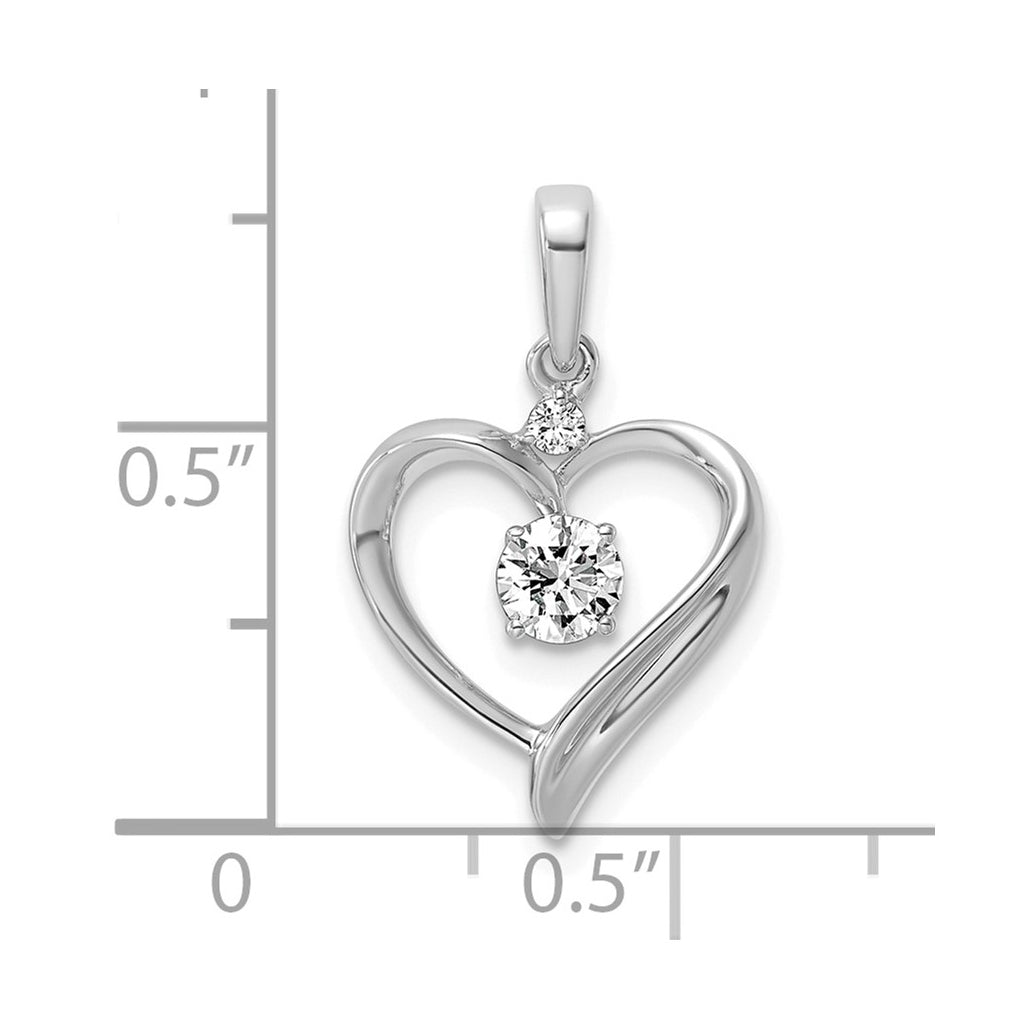 14K Yellow Gold 1/4ct Lab Grown Diamond VS/SI+ G+ Complete Heart Pendant – Elegant Jewelry Gift for Birthday, Anniversary, Engagement, Wedding