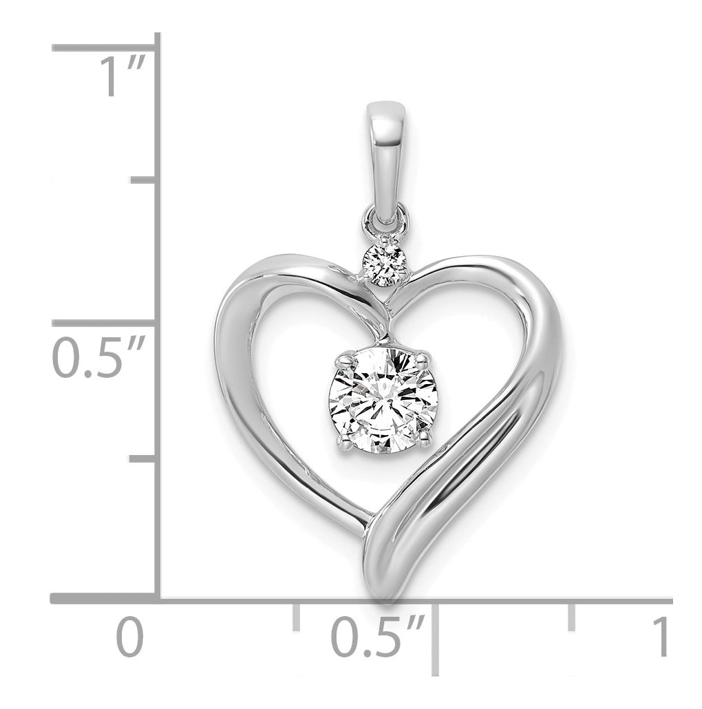 14K Yellow Gold 1/4ct Lab Grown Diamond VS/SI+ G+ Complete Heart Pendant – Elegant Jewelry Gift for Birthday, Anniversary, Engagement, Wedding