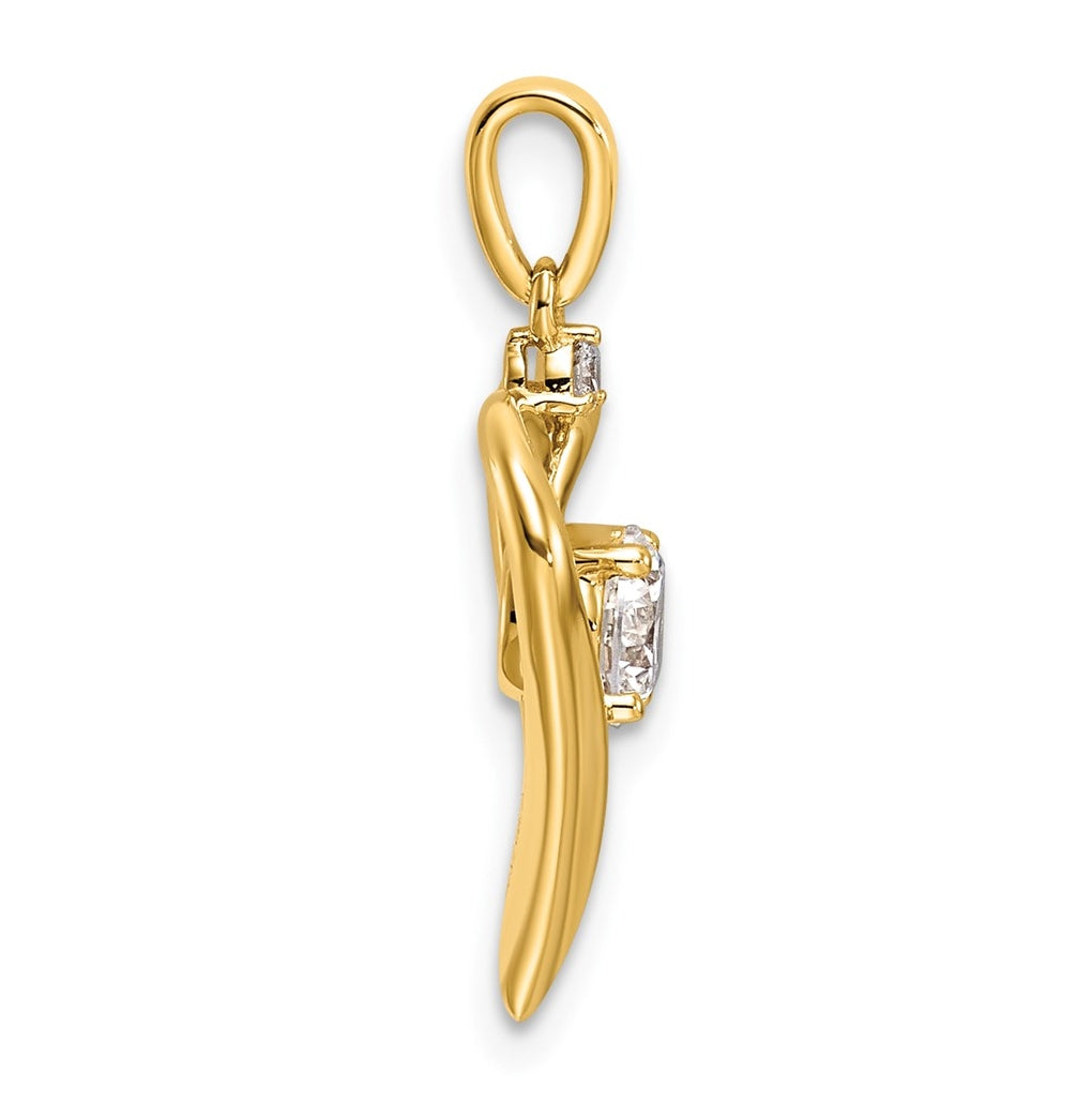 14K Yellow Gold 1/4ct Lab Grown Diamond VS/SI+ G+ Complete Heart Pendant – Elegant Jewelry Gift for Birthday, Anniversary, Engagement, Wedding