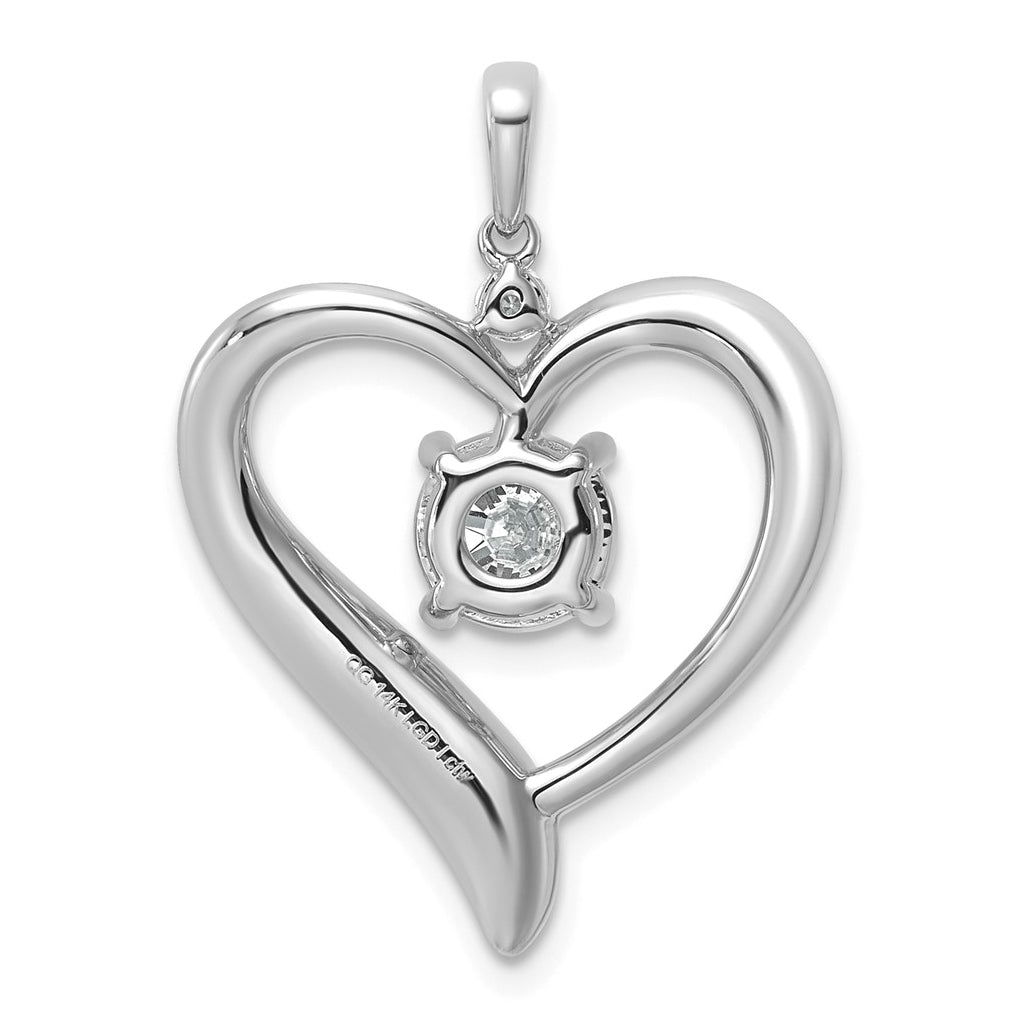 14K Yellow Gold 1/4ct Lab Grown Diamond VS/SI+ G+ Complete Heart Pendant – Elegant Jewelry Gift for Birthday, Anniversary, Engagement, Wedding