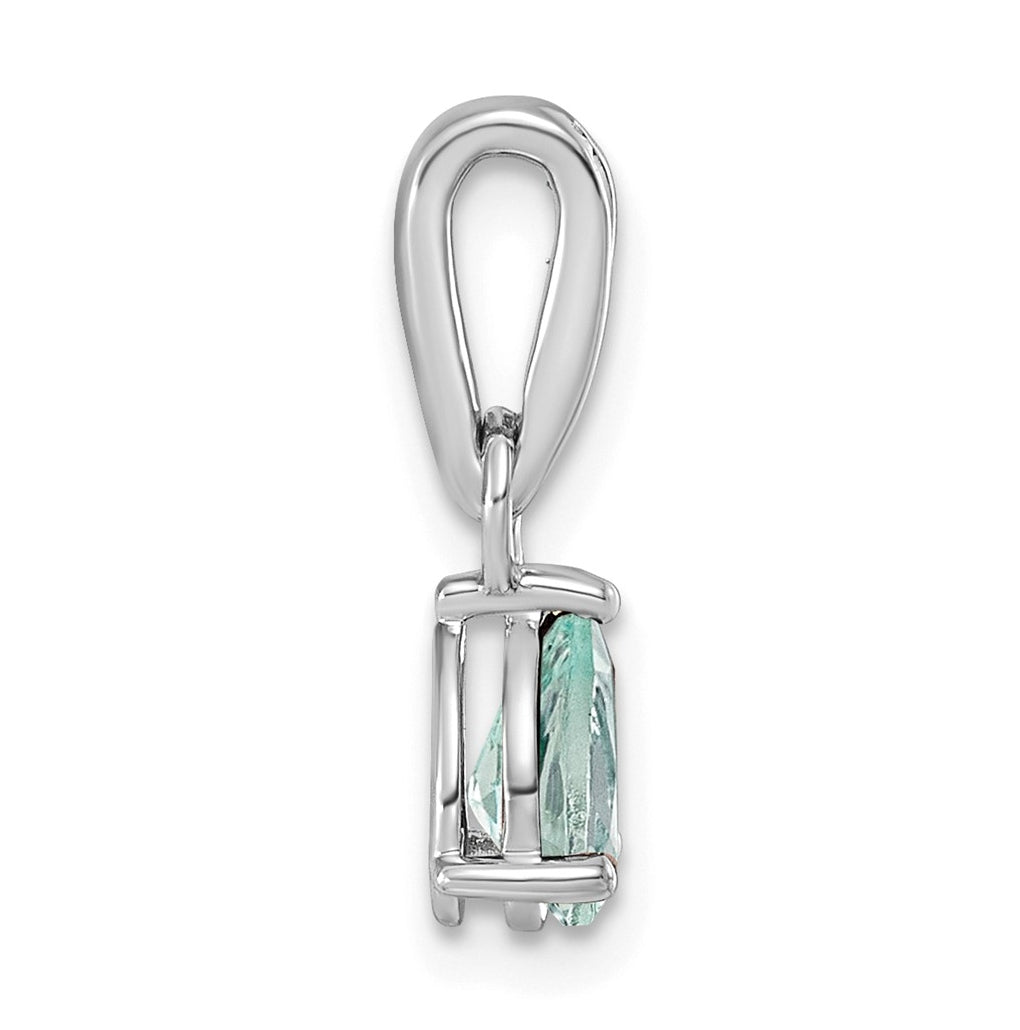 10k White Gold Pear Amethyst & 1/10 Cttw Lab Grown Diamond VS/SI+ G+ February Birthstone Complete Pendant – Elegant Jewelry Gift for Birthday, Anniversary, Engagement, Wedding