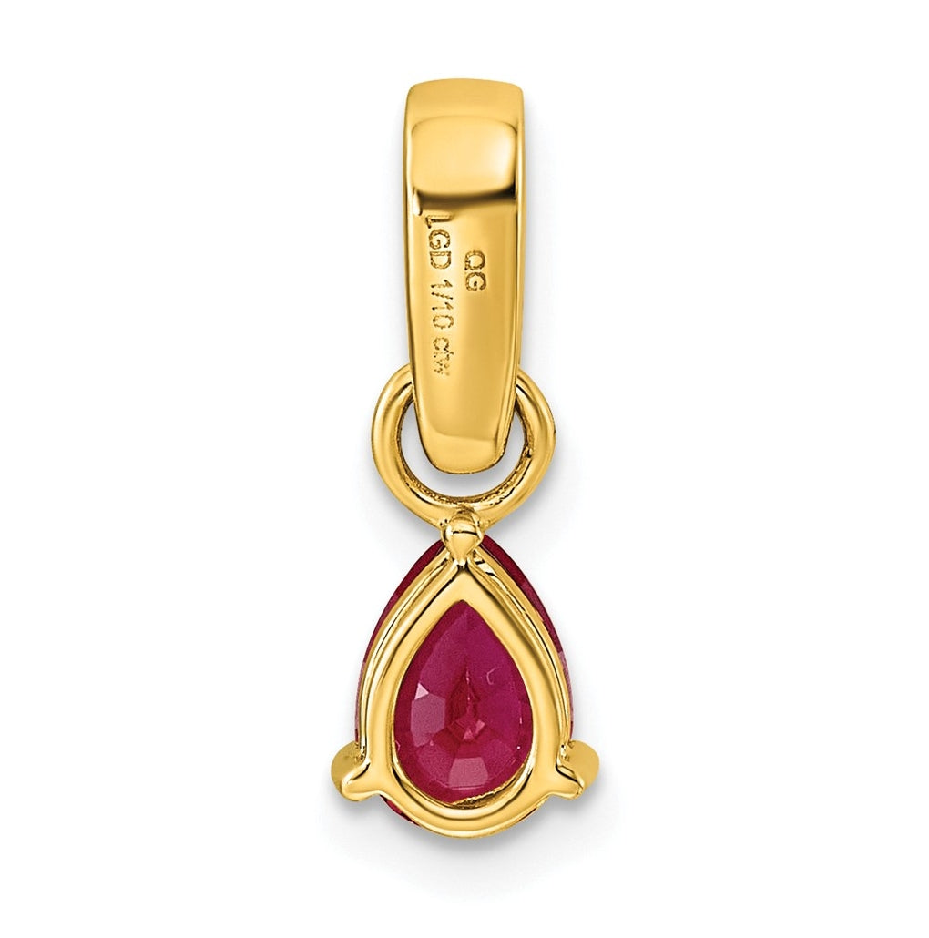 14K White Gold Pear Amethyst & 1/10 Cttw Lab Grown Diamond VS/SI+ G+ February Birthstone Complete Pendant – Elegant Jewelry Gift for Birthday, Anniversary, Engagement, Wedding