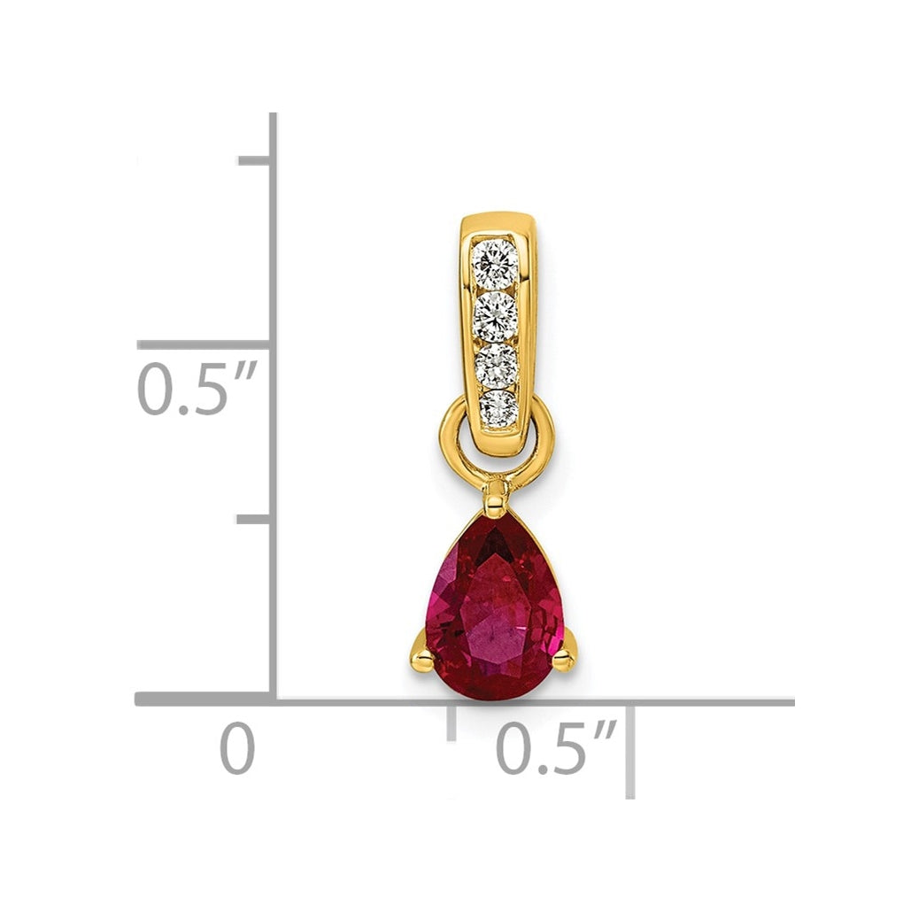 10k White Gold Pear Amethyst & 1/10 Cttw Lab Grown Diamond VS/SI+ G+ February Birthstone Complete Pendant – Elegant Jewelry Gift for Birthday, Anniversary, Engagement, Wedding