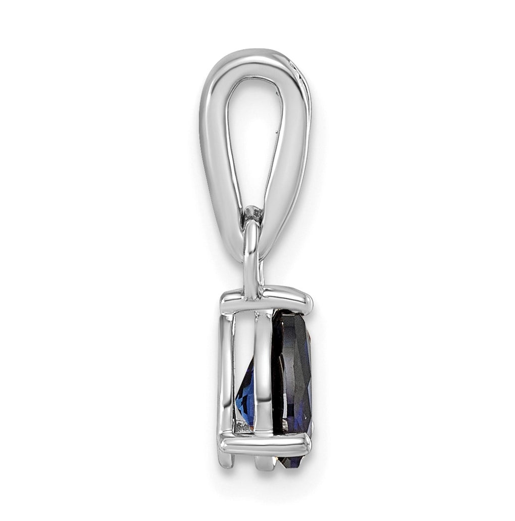 14K White Gold Pear Amethyst & 1/10 Cttw Lab Grown Diamond VS/SI+ G+ February Birthstone Complete Pendant – Elegant Jewelry Gift for Birthday, Anniversary, Engagement, Wedding