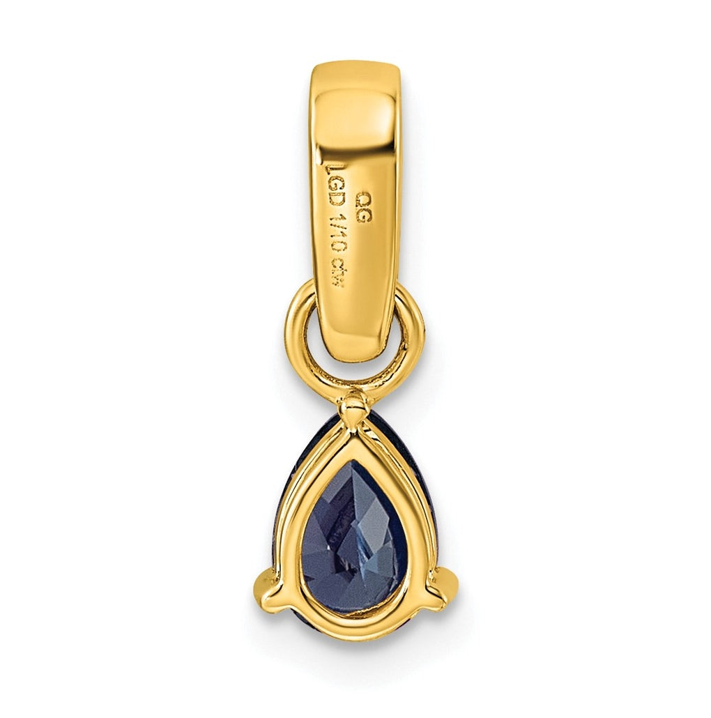 10k White Gold Pear Amethyst & 1/10 Cttw Lab Grown Diamond VS/SI+ G+ February Birthstone Complete Pendant – Elegant Jewelry Gift for Birthday, Anniversary, Engagement, Wedding