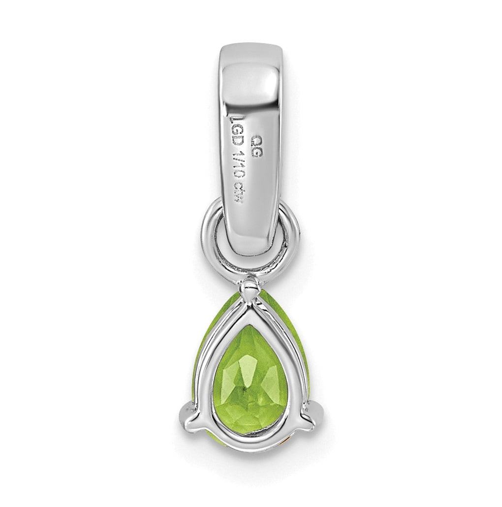 10k White Gold Pear Amethyst & 1/10 Cttw Lab Grown Diamond VS/SI+ G+ February Birthstone Complete Pendant – Elegant Jewelry Gift for Birthday, Anniversary, Engagement, Wedding