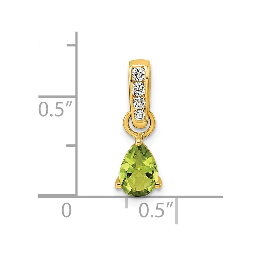 14K White Gold Pear Amethyst & 1/10 Cttw Lab Grown Diamond VS/SI+ G+ February Birthstone Complete Pendant – Elegant Jewelry Gift for Birthday, Anniversary, Engagement, Wedding