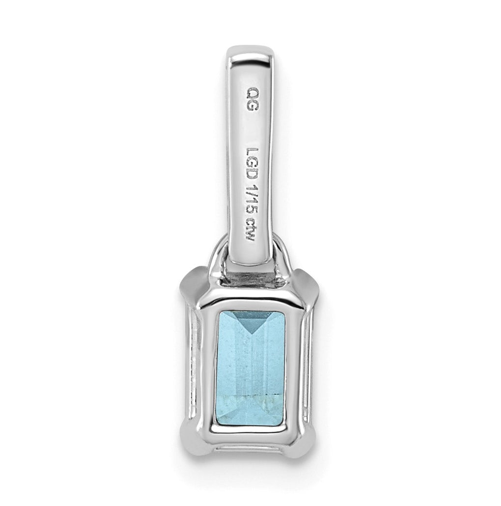 10k White Gold Amethyst & 1/15 Cttw Lab Grown Diamond VS/SI+ G+ February Birthstone Complete Pendant – Elegant Jewelry Gift for Birthday, Anniversary, Engagement, Wedding