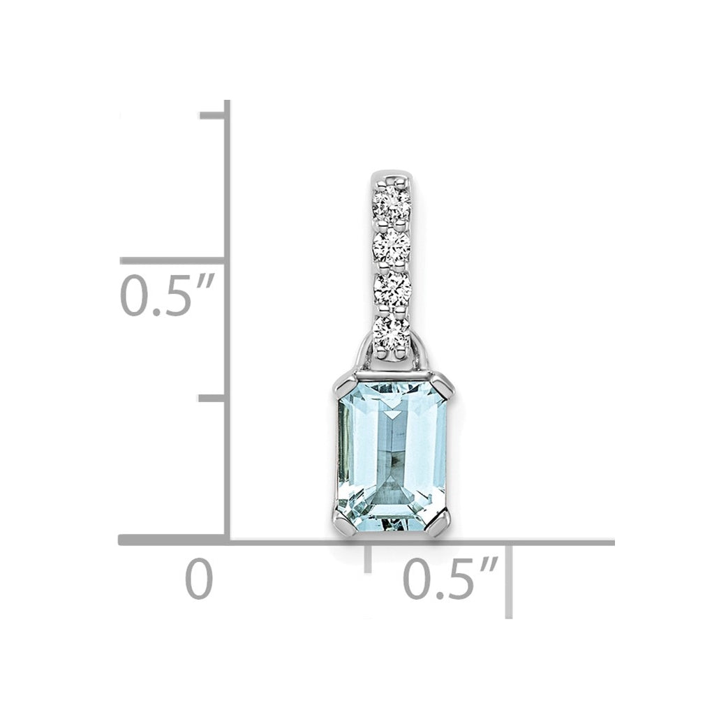14K White Gold Amethyst & 1/15 Cttw Lab Grown Diamond VS/SI+ G+ February Birthstone Complete Pendant – Elegant Jewelry Gift for Birthday, Anniversary, Engagement, Wedding