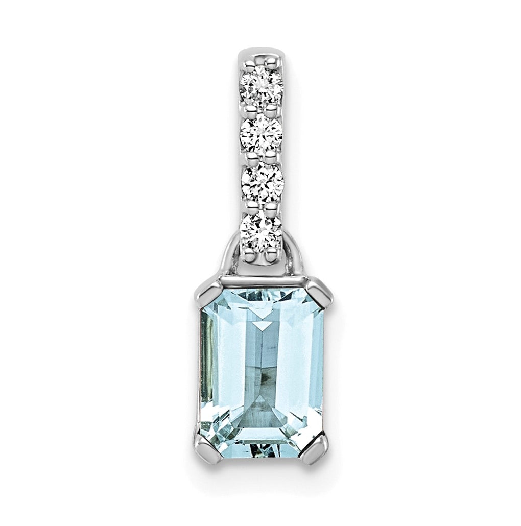 14K White Gold Amethyst & 1/15 Cttw Lab Grown Diamond VS/SI+ G+ February Birthstone Complete Pendant – Elegant Jewelry Gift for Birthday, Anniversary, Engagement, Wedding