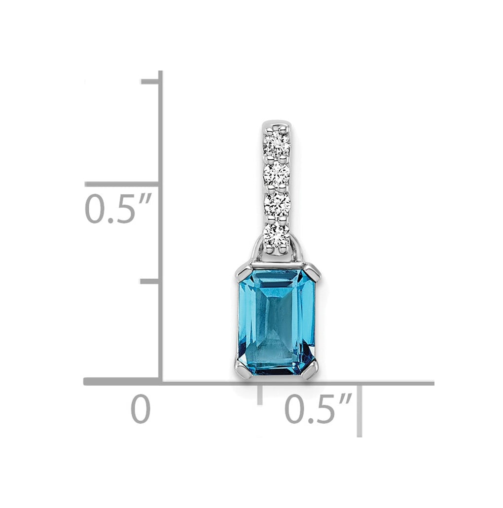 10k White Gold Amethyst & 1/15 Cttw Lab Grown Diamond VS/SI+ G+ February Birthstone Complete Pendant – Elegant Jewelry Gift for Birthday, Anniversary, Engagement, Wedding