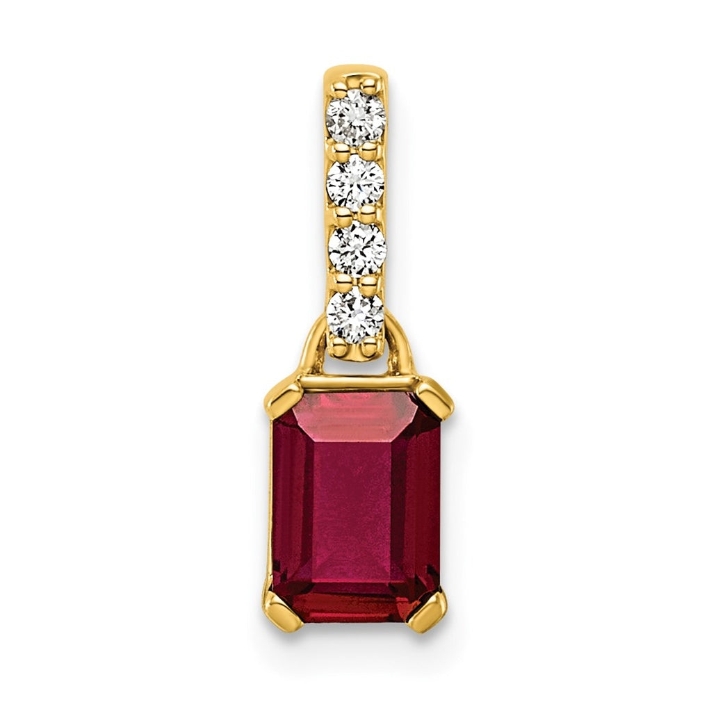 14K White Gold Amethyst & 1/15 Cttw Lab Grown Diamond VS/SI+ G+ February Birthstone Complete Pendant – Elegant Jewelry Gift for Birthday, Anniversary, Engagement, Wedding