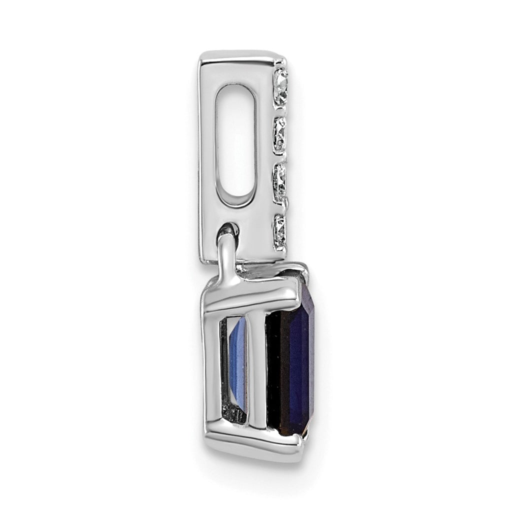 14K White Gold Amethyst & 1/15 Cttw Lab Grown Diamond VS/SI+ G+ February Birthstone Complete Pendant – Elegant Jewelry Gift for Birthday, Anniversary, Engagement, Wedding