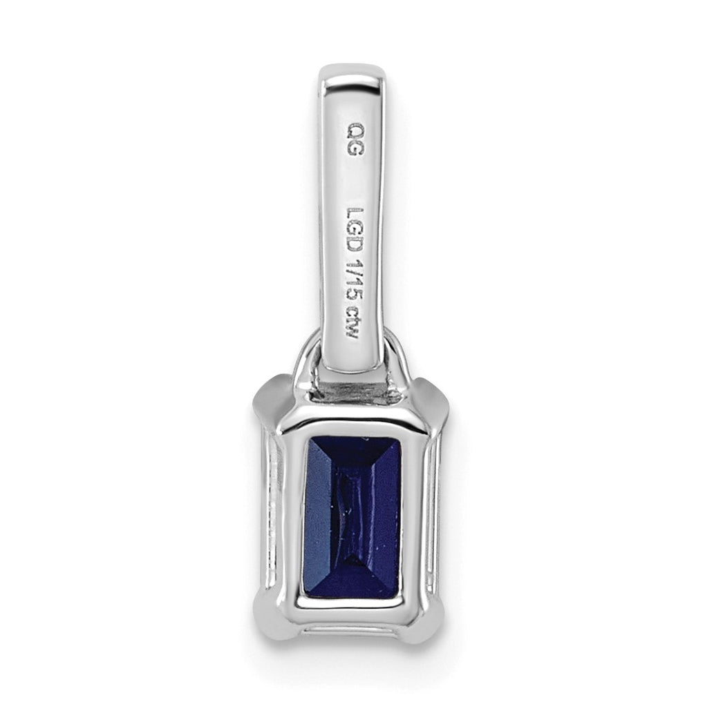 10k White Gold Amethyst & 1/15 Cttw Lab Grown Diamond VS/SI+ G+ February Birthstone Complete Pendant – Elegant Jewelry Gift for Birthday, Anniversary, Engagement, Wedding