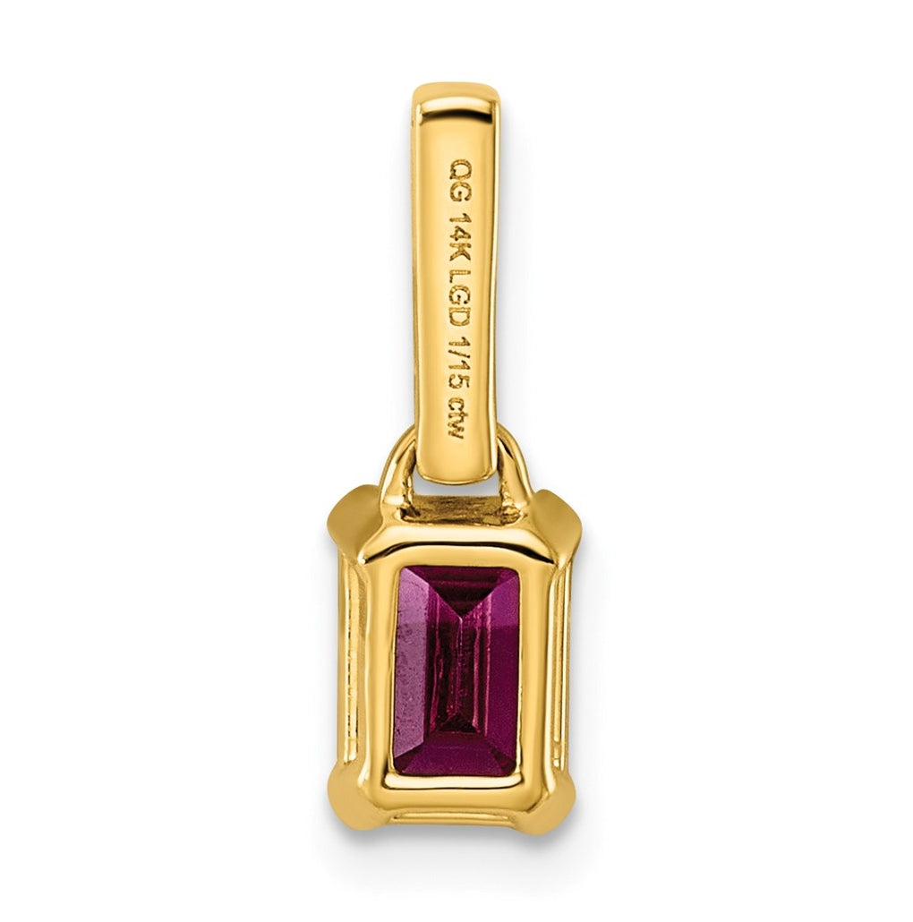 10k White Gold Amethyst & 1/15 Cttw Lab Grown Diamond VS/SI+ G+ February Birthstone Complete Pendant – Elegant Jewelry Gift for Birthday, Anniversary, Engagement, Wedding