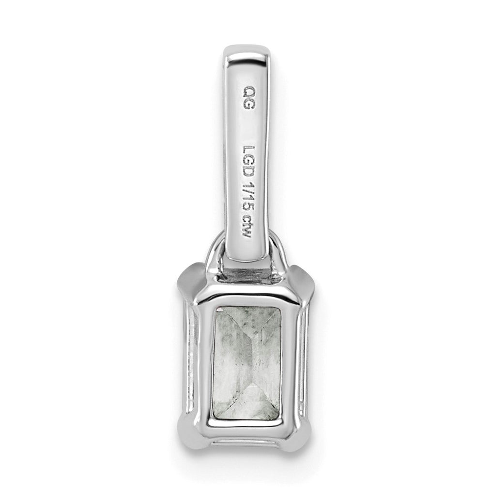 14K White Gold Amethyst & 1/15 Cttw Lab Grown Diamond VS/SI+ G+ February Birthstone Complete Pendant – Elegant Jewelry Gift for Birthday, Anniversary, Engagement, Wedding