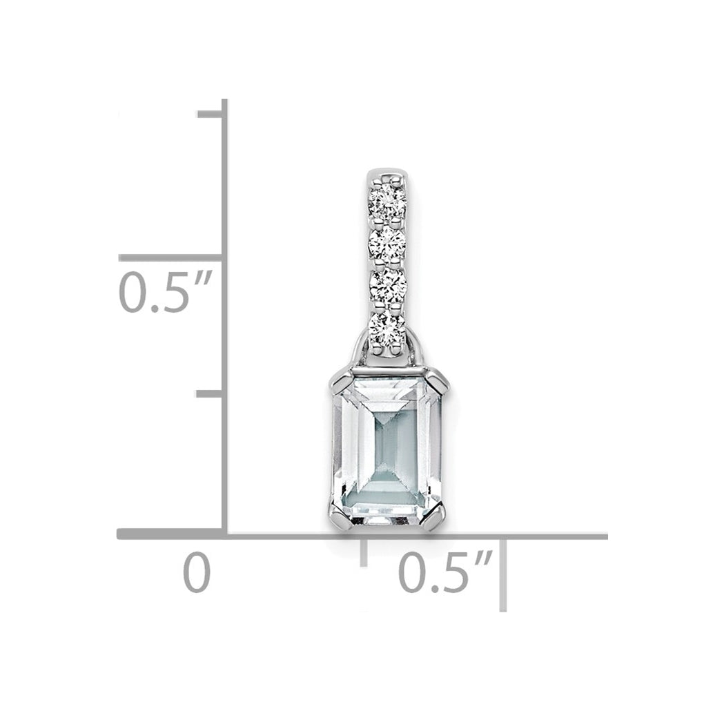 10k White Gold Amethyst & 1/15 Cttw Lab Grown Diamond VS/SI+ G+ February Birthstone Complete Pendant – Elegant Jewelry Gift for Birthday, Anniversary, Engagement, Wedding