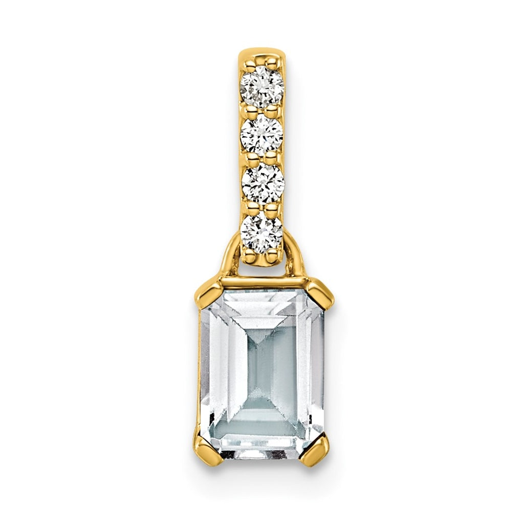 10k White Gold Amethyst & 1/15 Cttw Lab Grown Diamond VS/SI+ G+ February Birthstone Complete Pendant – Elegant Jewelry Gift for Birthday, Anniversary, Engagement, Wedding