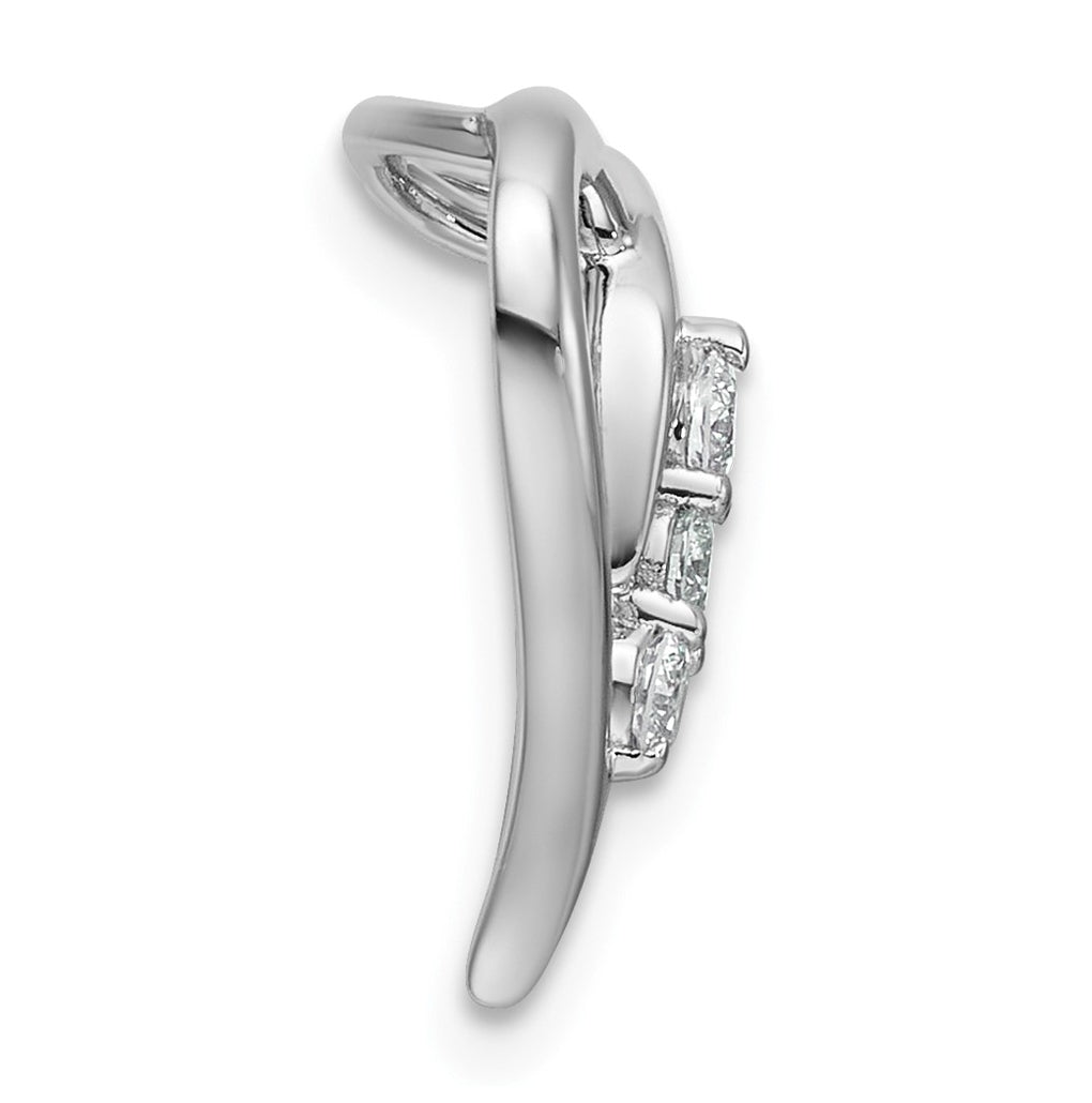14K Rose Gold 1/6ct. Lab Grown Diamond VS/SI+ G+ Polished Complete Heart Chain Slide – Elegant Jewelry Gift for Birthday, Anniversary, Engagement, Wedding