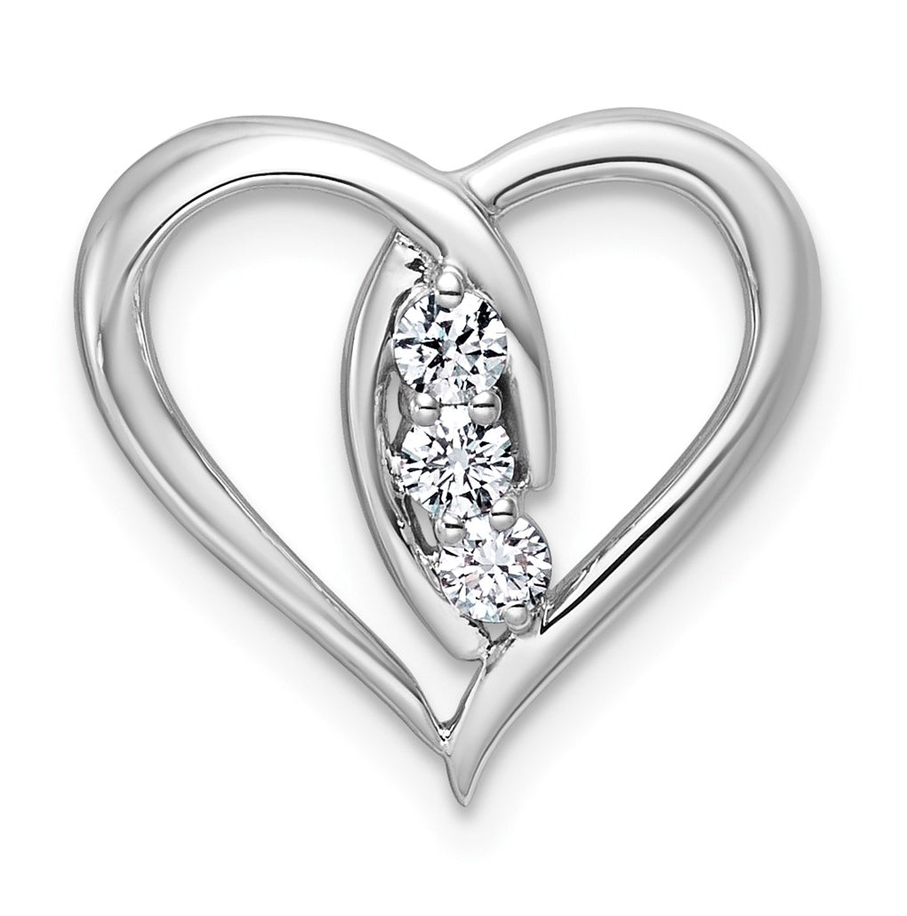14K Rose Gold 1/6ct. Lab Grown Diamond VS/SI+ G+ Polished Complete Heart Chain Slide – Elegant Jewelry Gift for Birthday, Anniversary, Engagement, Wedding