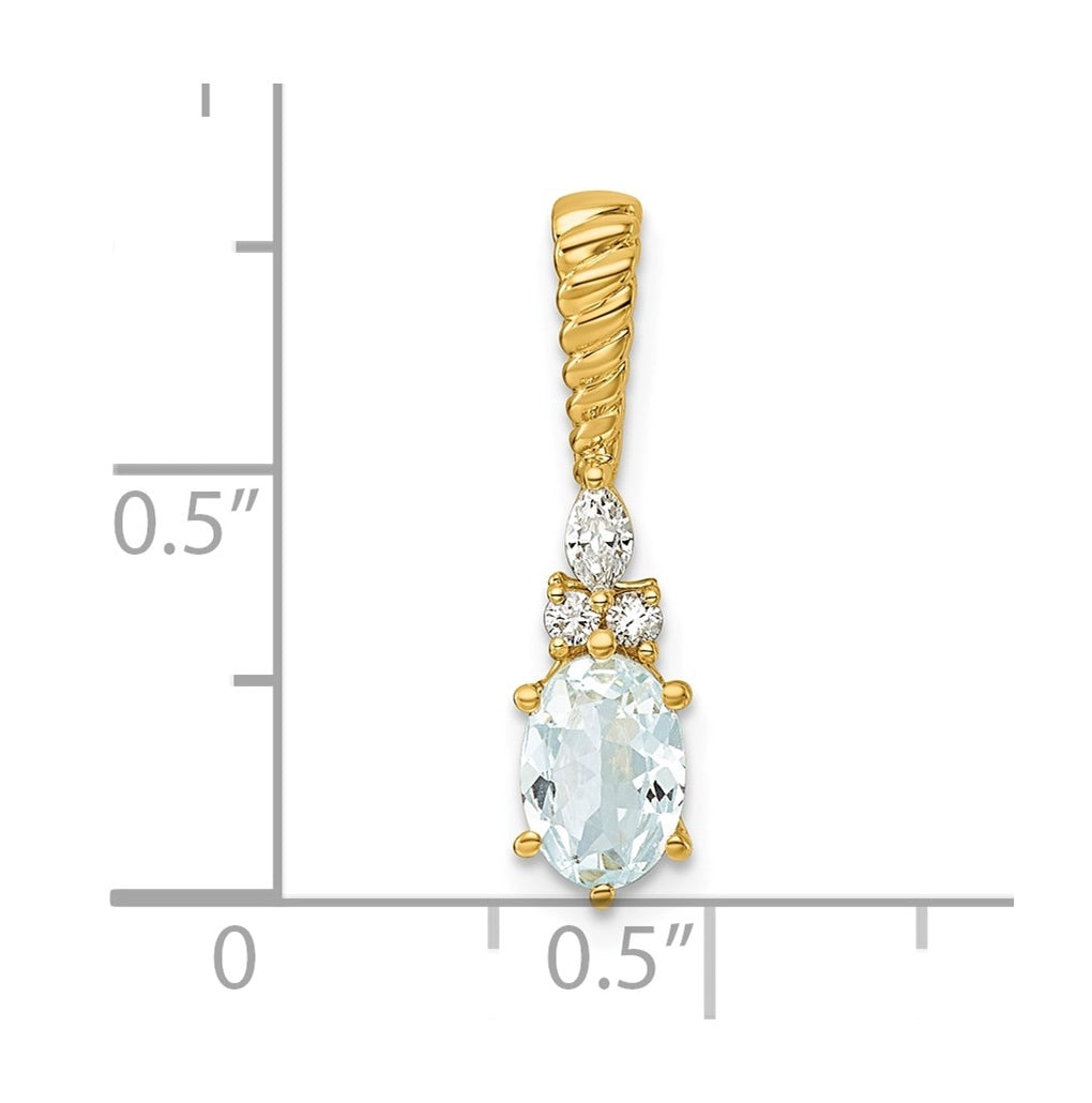 14K White Gold Polished Lab Grown Diamond VS/SI+ G+ & Amethyst February Birthstone Complete Twisted Chain Slide – Elegant Jewelry Gift for Birthday, Anniversary, Engagement, Wedding