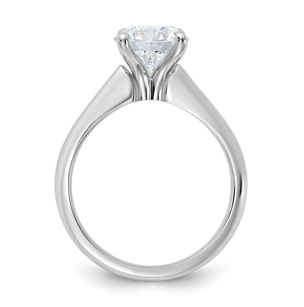 14k Two-Tone Gold 2ct Cert Lab Grown Diamond VS+ F+ Round 8X Complete Solitaire Ring Size 5 – Elegant Jewelry Gift for Birthday, Anniversary, Engagement, Wedding