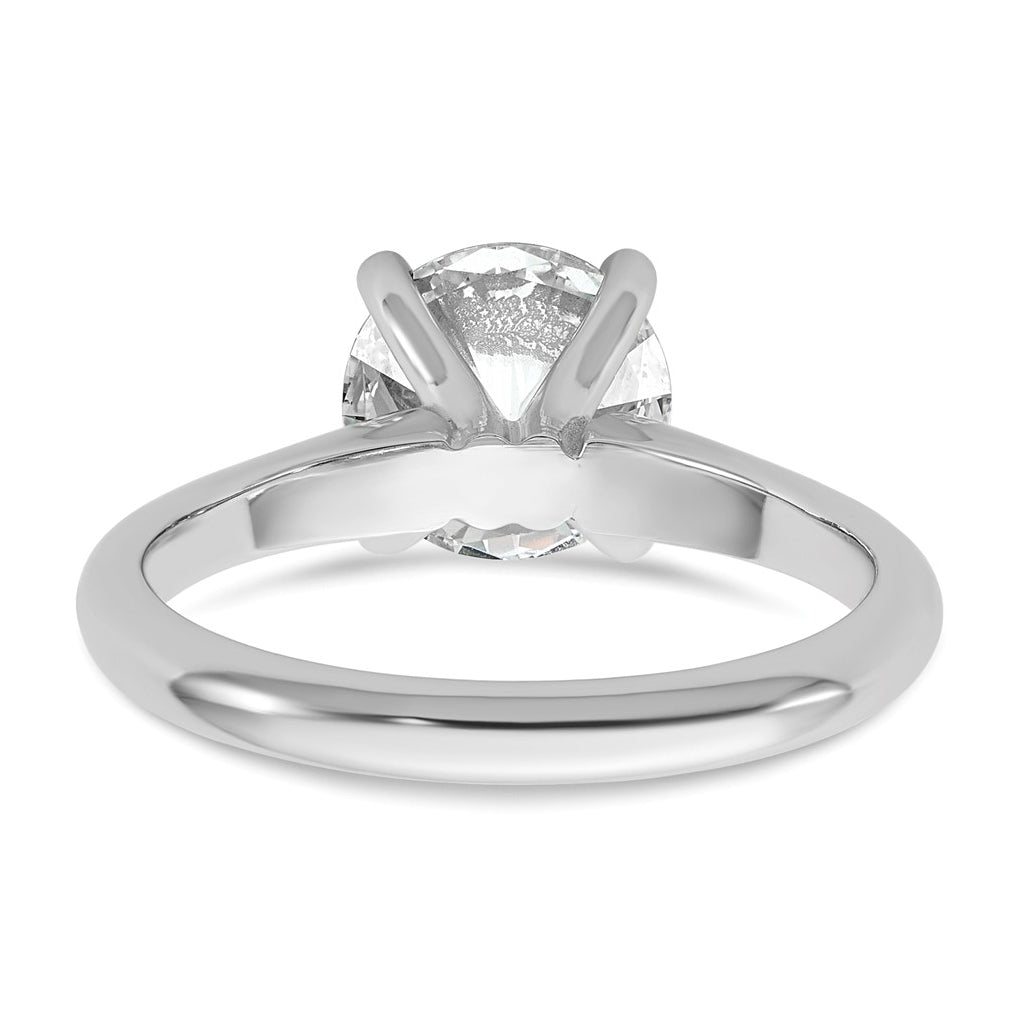 14k Two-Tone Gold 2ct Cert Lab Grown Diamond VS+ F+ Round 8X Complete Solitaire Ring Size 5 – Elegant Jewelry Gift for Birthday, Anniversary, Engagement, Wedding
