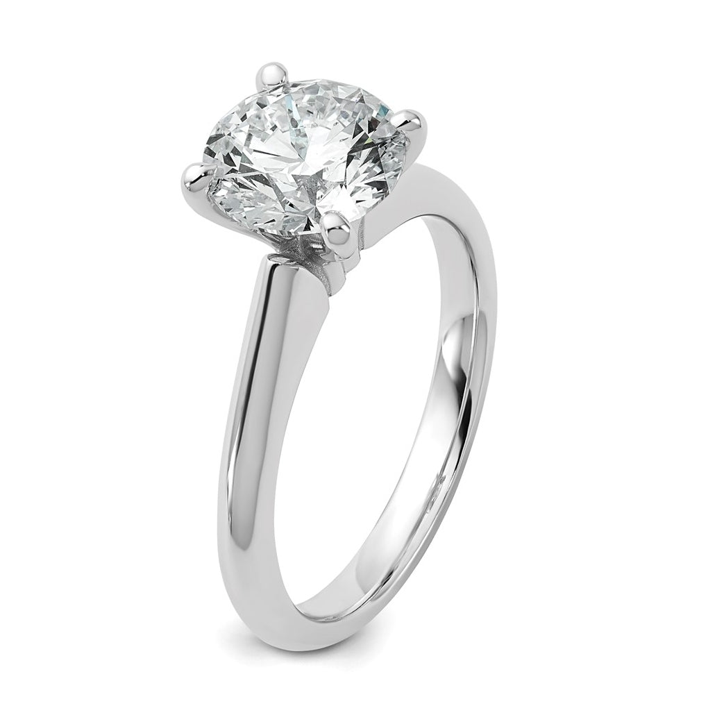 14k Two-Tone Gold 2ct Cert Lab Grown Diamond VS+ F+ Round 8X Complete Solitaire Ring Size 5 – Elegant Jewelry Gift for Birthday, Anniversary, Engagement, Wedding