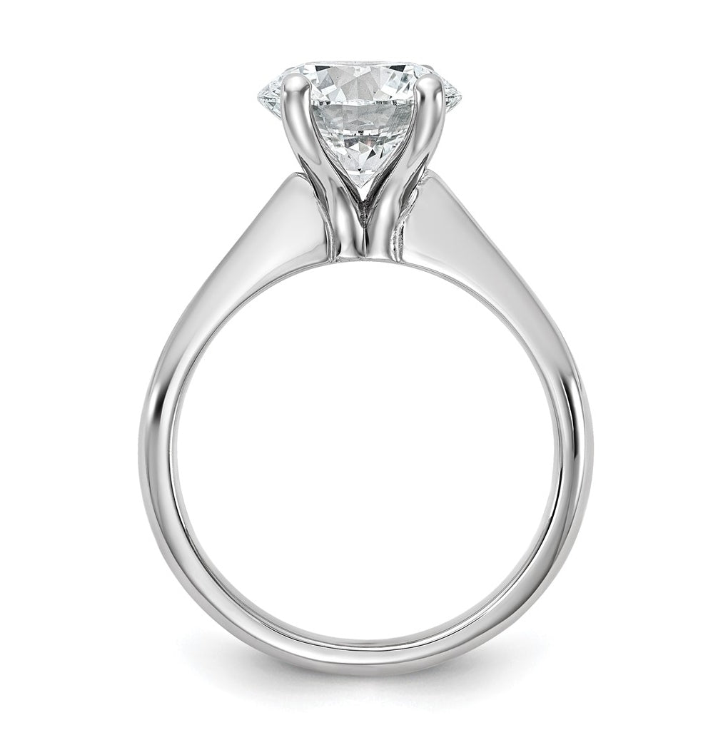14k Two-Tone Gold 2ct Cert Lab Grown Diamond VS+ F+ Round 8X Complete Solitaire Ring Size 5 – Elegant Jewelry Gift for Birthday, Anniversary, Engagement, Wedding