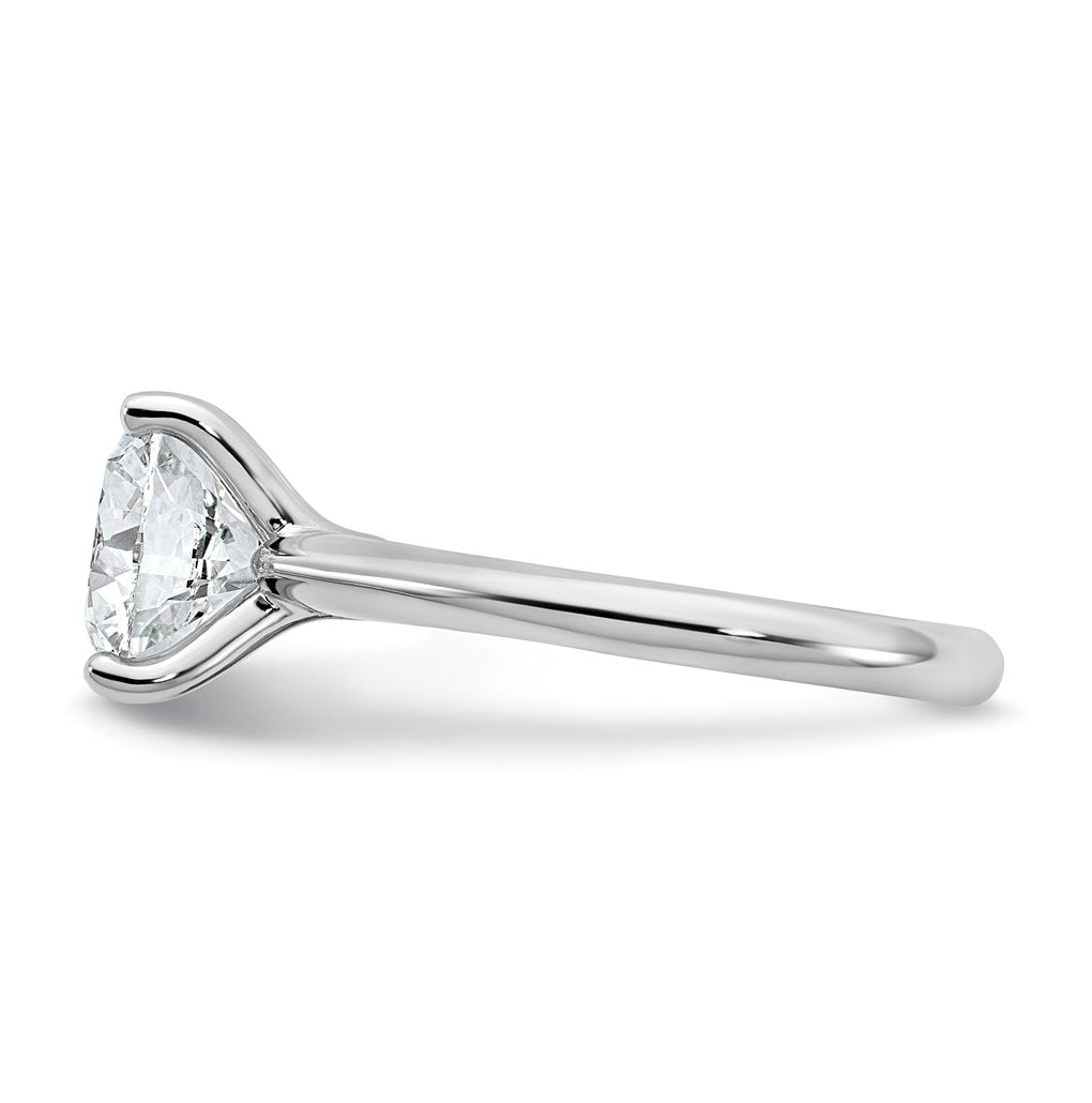 14k Two-Tone Gold 2ct Cert Lab Grown Diamond VS+ F+ Round 8X Complete Solitaire Ring Size 5 – Elegant Jewelry Gift for Birthday, Anniversary, Engagement, Wedding