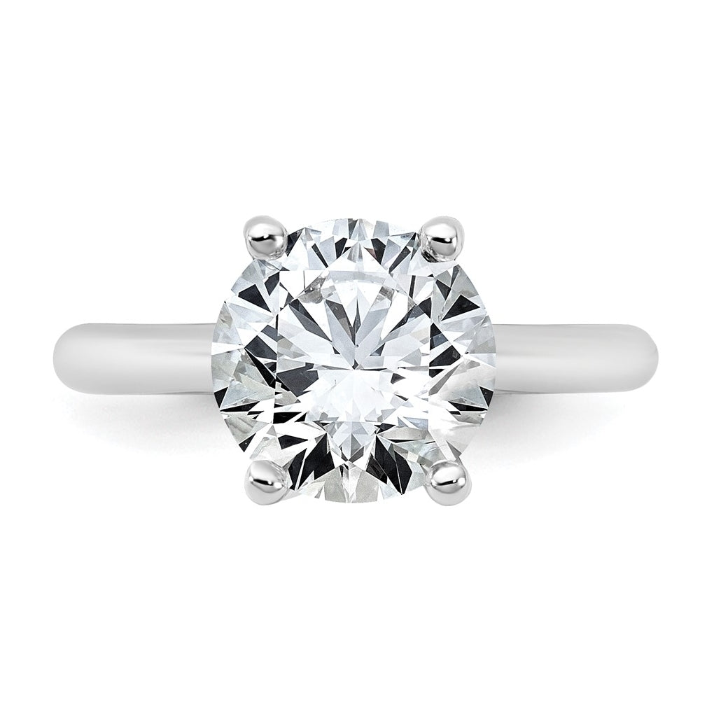 14k Two-Tone Gold 2ct Cert Lab Grown Diamond VS+ F+ Round 8X Complete Solitaire Ring Size 5 – Elegant Jewelry Gift for Birthday, Anniversary, Engagement, Wedding