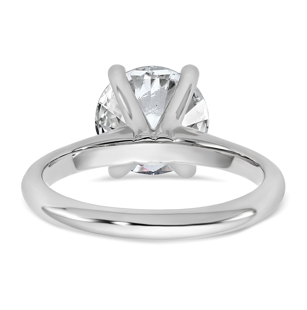 14k Two-Tone Gold 2ct Cert Lab Grown Diamond VS+ F+ Round 8X Complete Solitaire Ring Size 5 – Elegant Jewelry Gift for Birthday, Anniversary, Engagement, Wedding