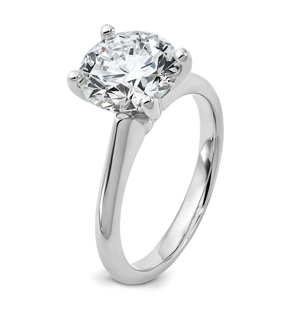 14k Two-Tone Gold 2ct Cert Lab Grown Diamond VS+ F+ Round 8X Complete Solitaire Ring Size 5 – Elegant Jewelry Gift for Birthday, Anniversary, Engagement, Wedding
