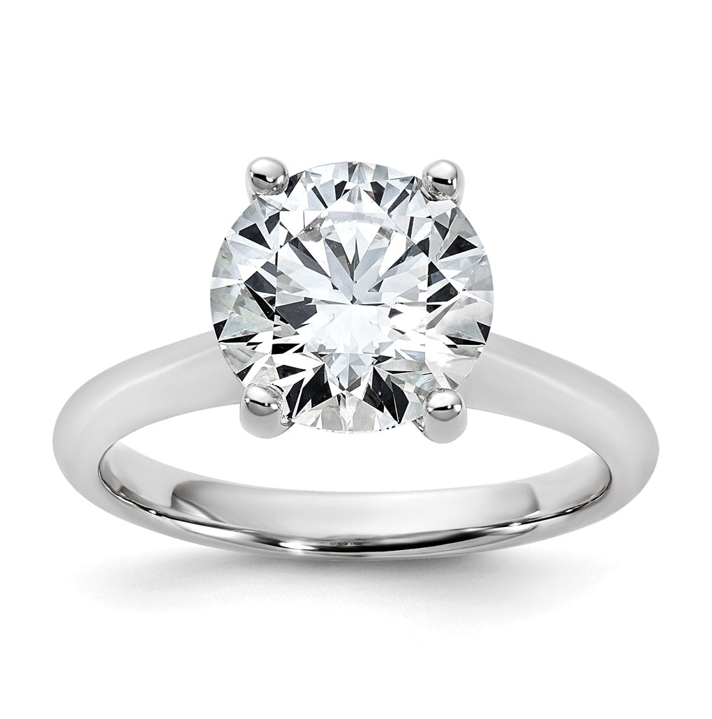 14k Two-Tone Gold 2ct Cert Lab Grown Diamond VS+ F+ Round 8X Complete Solitaire Ring Size 5 – Elegant Jewelry Gift for Birthday, Anniversary, Engagement, Wedding