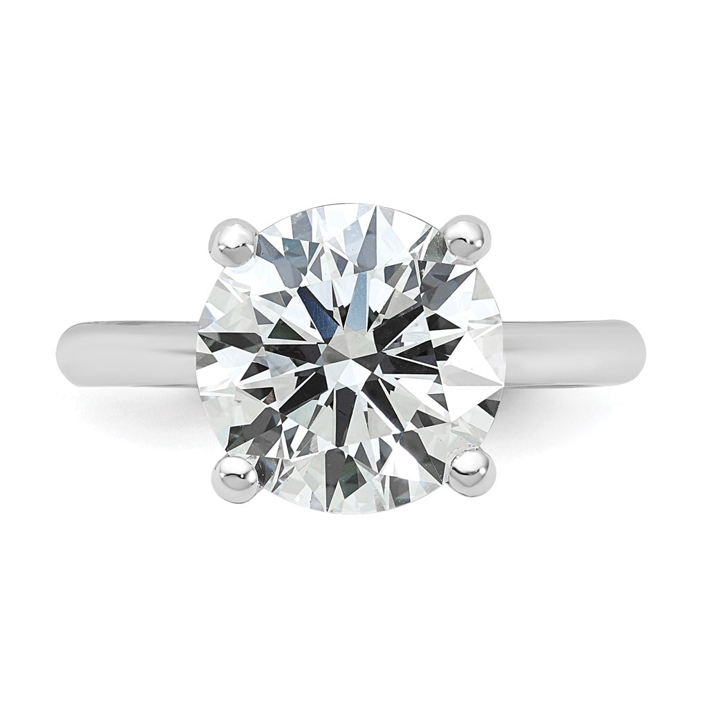 14k Two-Tone Gold 2ct Cert Lab Grown Diamond VS+ F+ Round 8X Complete Solitaire Ring Size 5 – Elegant Jewelry Gift for Birthday, Anniversary, Engagement, Wedding