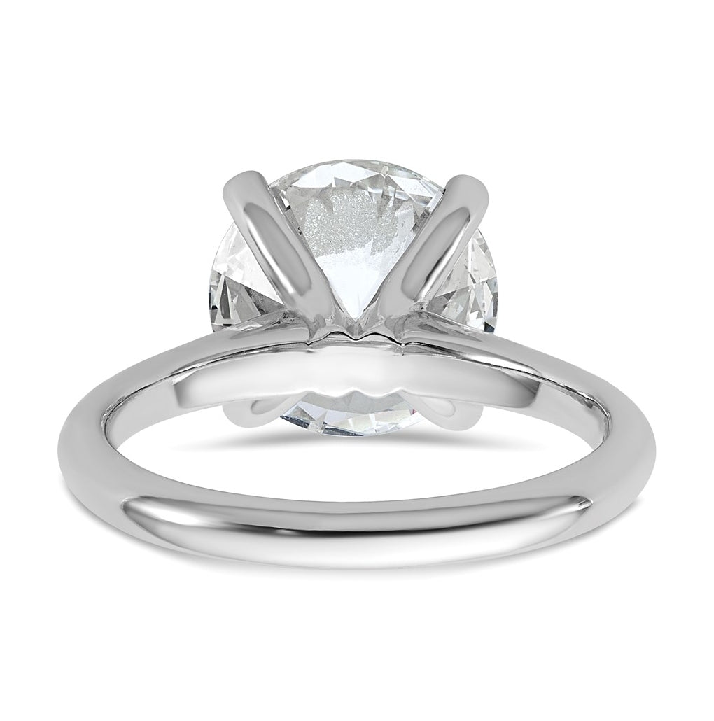 14k Two-Tone Gold 2ct Cert Lab Grown Diamond VS+ F+ Round 8X Complete Solitaire Ring Size 5 – Elegant Jewelry Gift for Birthday, Anniversary, Engagement, Wedding