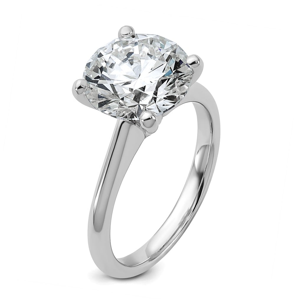 14k Two-Tone Gold 2ct Cert Lab Grown Diamond VS+ F+ Round 8X Complete Solitaire Ring Size 5 – Elegant Jewelry Gift for Birthday, Anniversary, Engagement, Wedding