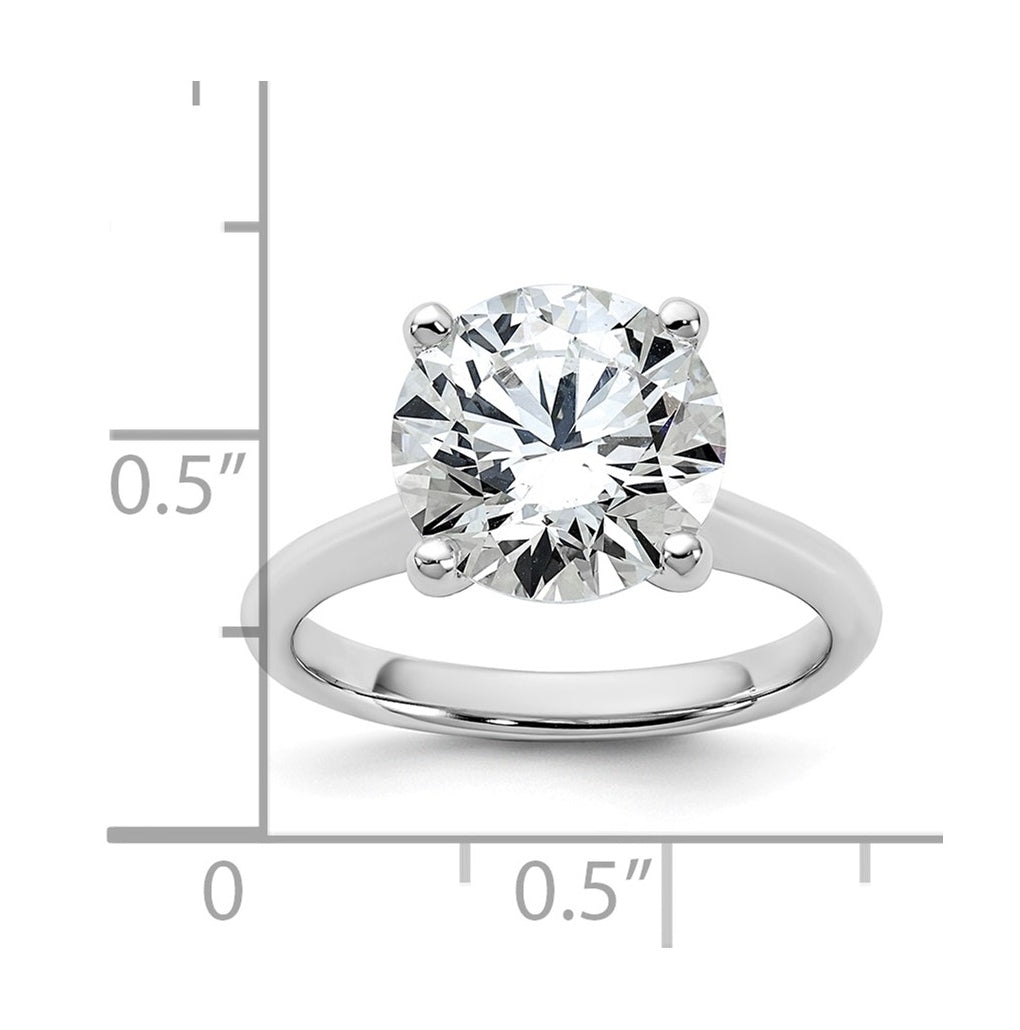 14k Two-Tone Gold 2ct Cert Lab Grown Diamond VS+ F+ Round 8X Complete Solitaire Ring Size 5 – Elegant Jewelry Gift for Birthday, Anniversary, Engagement, Wedding