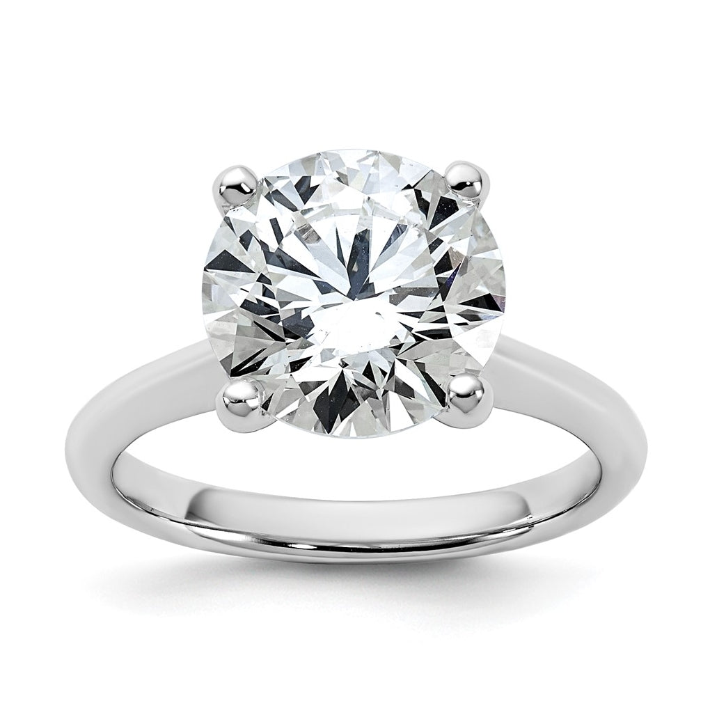 14k Two-Tone Gold 2ct Cert Lab Grown Diamond VS+ F+ Round 8X Complete Solitaire Ring Size 5 – Elegant Jewelry Gift for Birthday, Anniversary, Engagement, Wedding