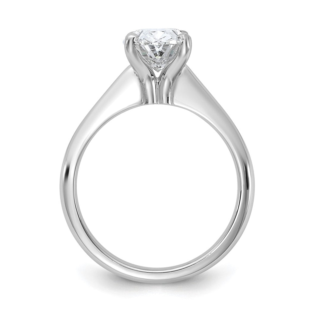 14k Two-Tone Gold 2ct Cert Lab Grown Diamond VS+ F+ Oval 8X Complete Solitaire Ring Size 5 – Elegant Jewelry Gift for Birthday, Anniversary, Engagement, Wedding
