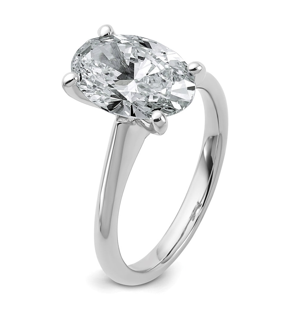 14k Two-Tone Gold 2ct Cert Lab Grown Diamond VS+ F+ Oval 8X Complete Solitaire Ring Size 5 – Elegant Jewelry Gift for Birthday, Anniversary, Engagement, Wedding