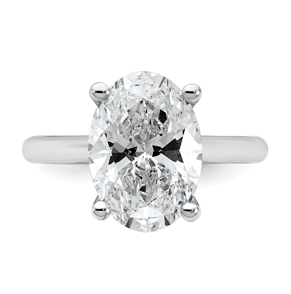 14k Two-Tone Gold 2ct Cert Lab Grown Diamond VS+ F+ Oval 8X Complete Solitaire Ring Size 5 – Elegant Jewelry Gift for Birthday, Anniversary, Engagement, Wedding