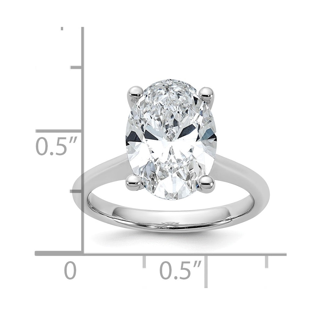 14k Two-Tone Gold 2ct Cert Lab Grown Diamond VS+ F+ Oval 8X Complete Solitaire Ring Size 5 – Elegant Jewelry Gift for Birthday, Anniversary, Engagement, Wedding