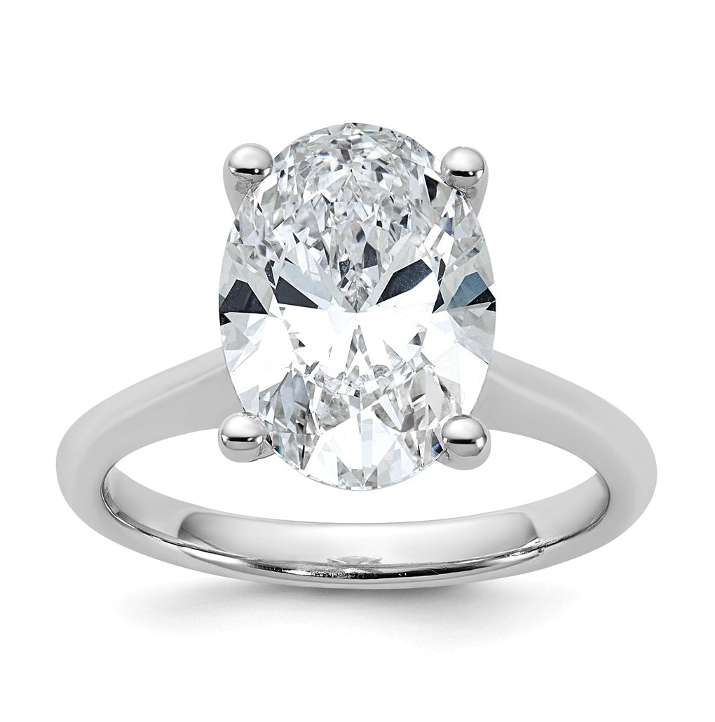 14k Two-Tone Gold 2ct Cert Lab Grown Diamond VS+ F+ Oval 8X Complete Solitaire Ring Size 5 – Elegant Jewelry Gift for Birthday, Anniversary, Engagement, Wedding