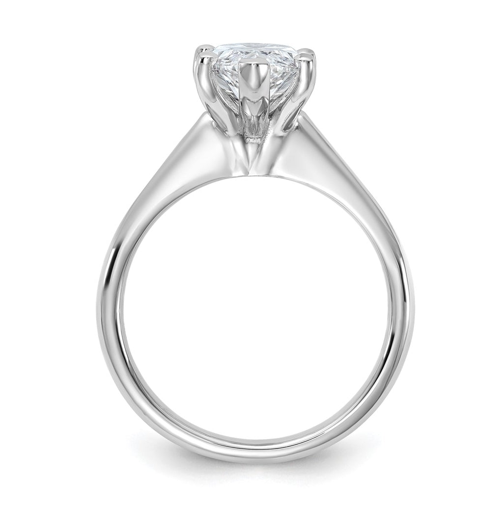 14k Two-Tone Gold 2ct Cert Lab Grown Diamond VS+ F+ Marquise 8X Complete Solitaire Ring Size 5 – Elegant Jewelry Gift for Birthday, Anniversary, Engagement, Wedding